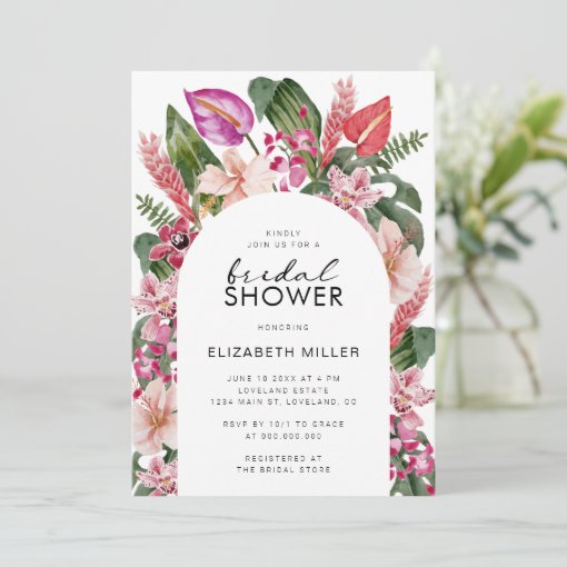 Tropical Bridal Shower Invitation Zazzle