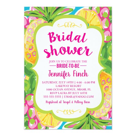 Tropical Bridal Shower Invitation