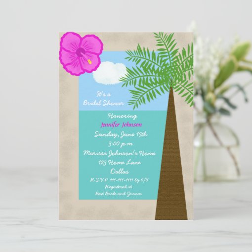 Tropical Bridal Shower Invitation Tropical Days Zazzle