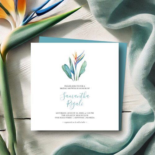 Tropical Bridal Shower Invitations