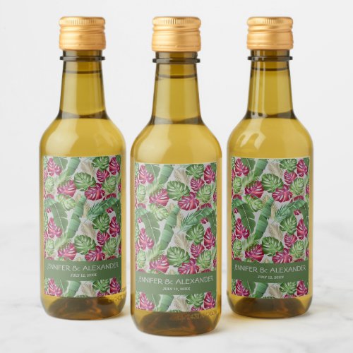 Tropical Bridal Shower Mini Wine Label