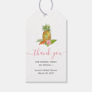 Tropical Bridal Shower Thank you Gift Tags