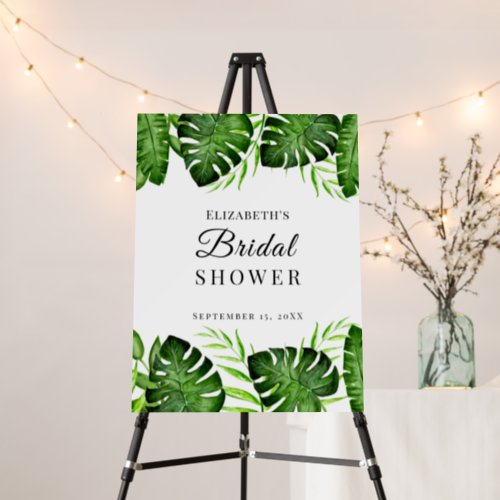 Tropical Bridal Shower Welcome Sign Custom Chic