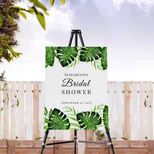 Tropical Bridal Shower Welcome Sign Custom Chic