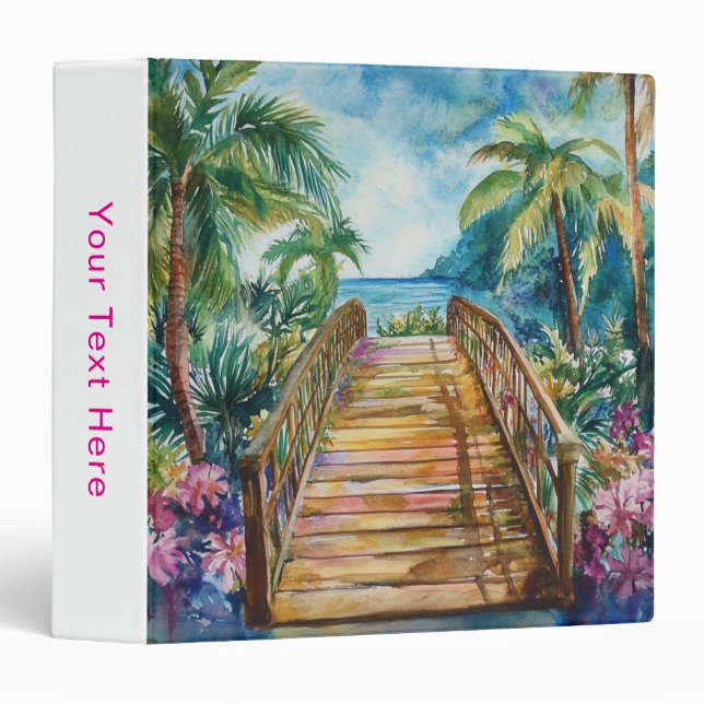 Tropical Bridge 3 Ring Binder (Front/Spine)