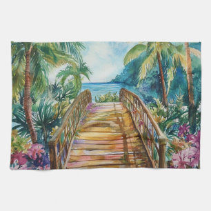 Tropical Bridge Kitchen Towel