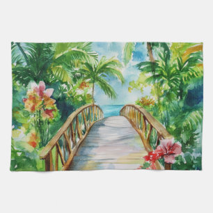 Tropical Bridge Kitchen Towel