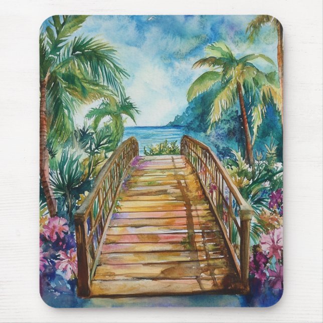 Tropical Bridge Mouse Pad (Front)
