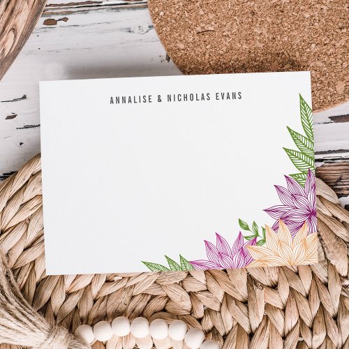 Tropical Brights Stationery Flat Card