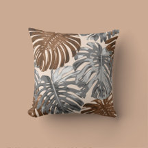 Tropical Brown Palm Leaves Boho