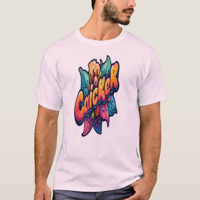 Tropical Bubble Typography T-Shirt (Front)