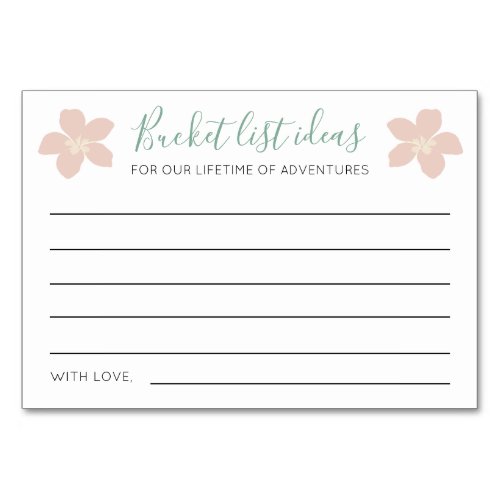 Tropical Bucket List Ideas Guest Book Wedding Table Number