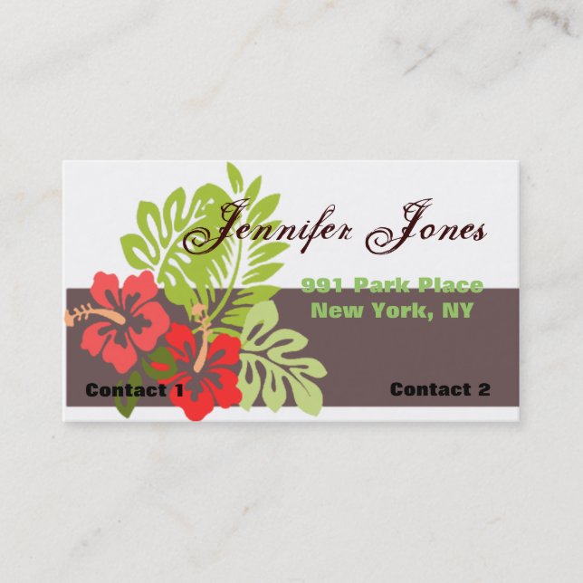 Tropical Business Card (Front)
