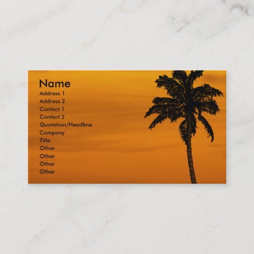 Customizable Tropical | business card
