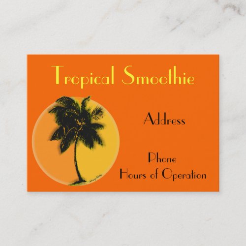 Tropical business card