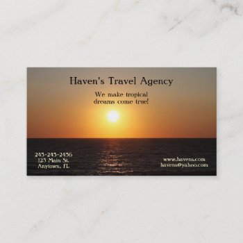 Tropical Business Card by Lilleaf at Zazzle
