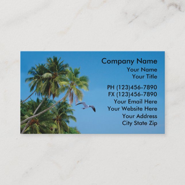 Tropical Business Cards (Front)