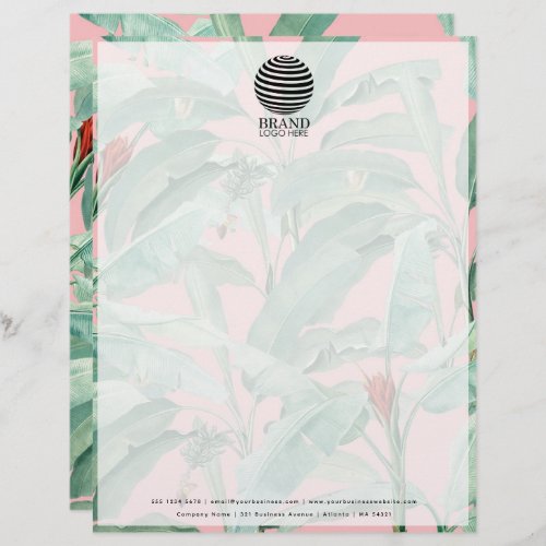 Tropical Business Logo Professional Letterhead