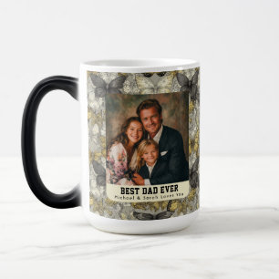 Tropical Butterfly Camouflage Flower New Dad Birth Color Morph Mug