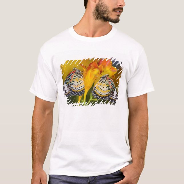 Tropical Butterfly Twins T-Shirt (Front)