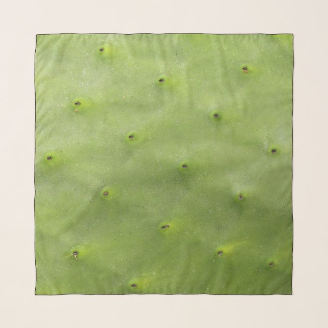 Tropical Cactus Green Photo Scarf (Front)