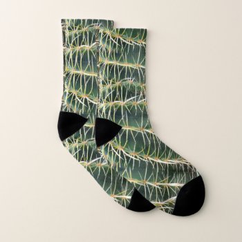 Tropical Cactus Photo Socks by KreaturFlora at Zazzle