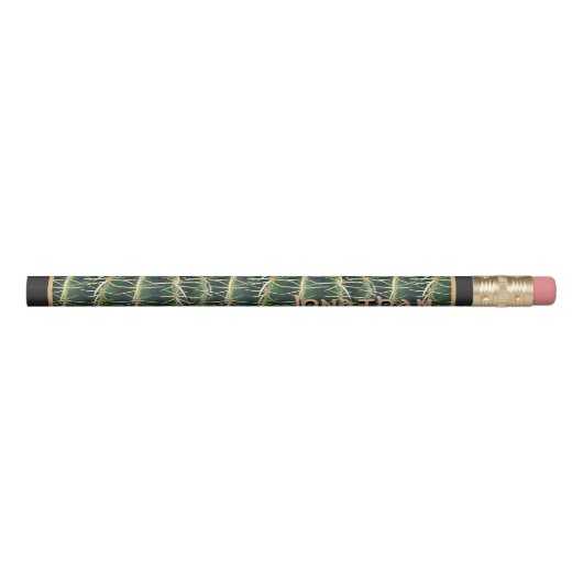 Tropical Cactus with Custom Name Pencil (Rotated 270)