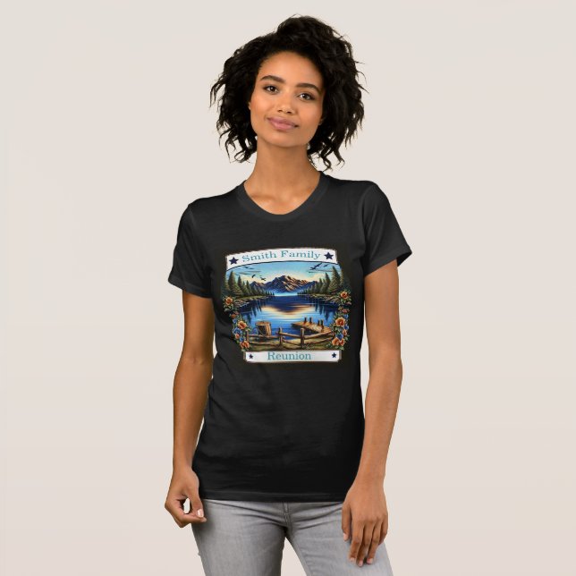 Tropical Calm Lake Family Reunion T-Shirt (Front Full)