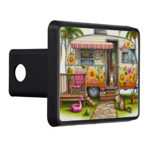 Tropical Camper Paradise Hitch Cover