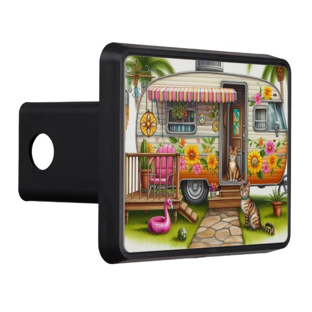 Tropical Camper Paradise Hitch Cover  (Right)