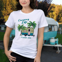 Tropical Camping Retro Palm Trees