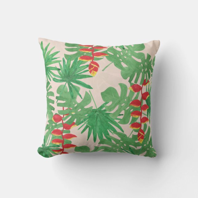 Tropical Canopy Throw Pillow (Front)