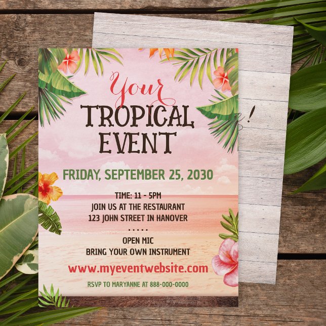 Tropical Caribbean Beach Party Event Flyer (Creator Uploaded)