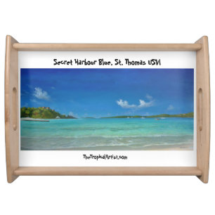 Tropical Caribbean Beach Serving Tray, St. Thomas Tray