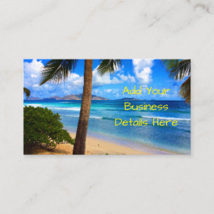 Tropical Caribbean British Virgin Islands Beach Business Card