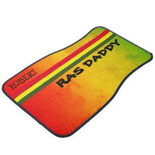Tropical Caribbean RAS DADDY Red Yellow Green Car Floor Mat