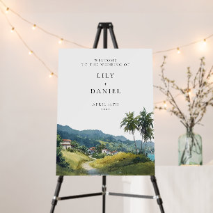 Tropical Caribbean Wedding Welcome Sign