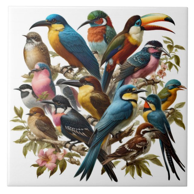 Tropical Ceramic Tile (Front)