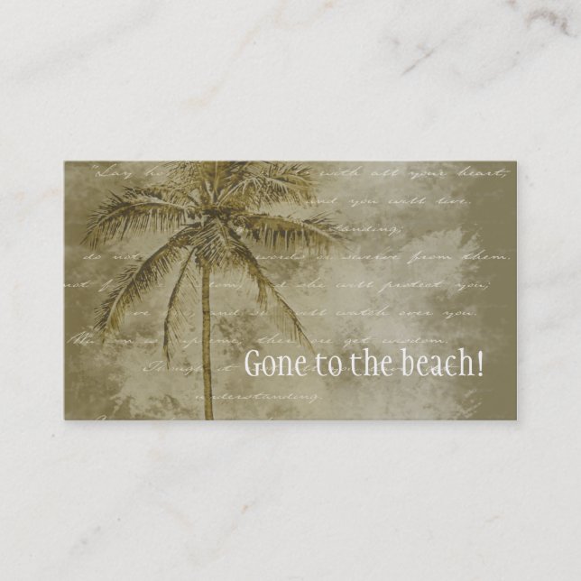 Tropical Change of Address Business Card (Front)