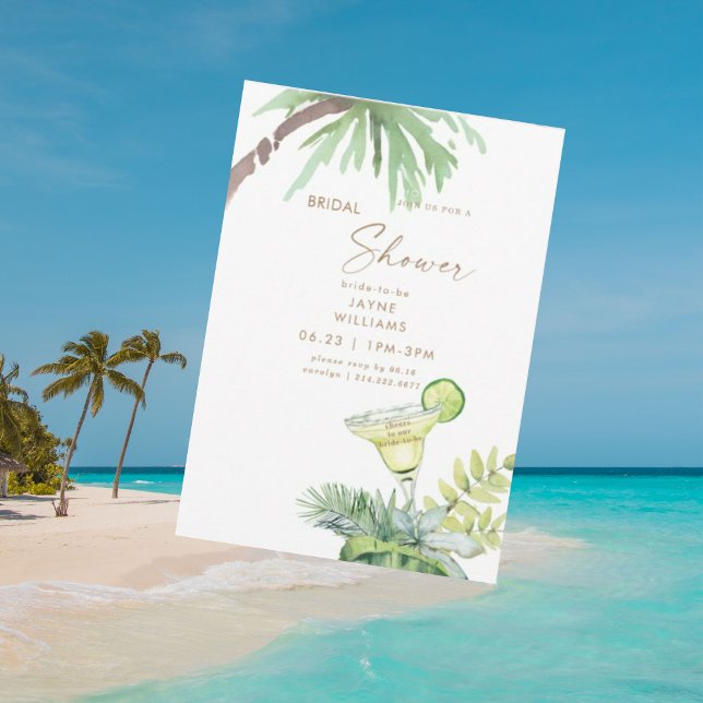 Tropical Cheers Margarita Bridal Shower  Invitation (Creator Uploaded)