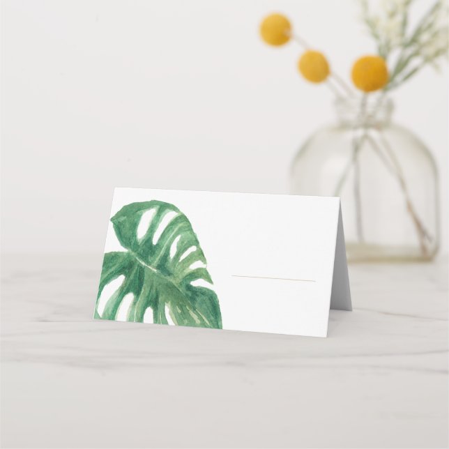 Tropical Cheese Plant place card (blank) (Front)