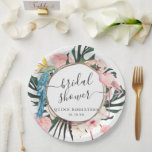 Tropical Chic Flamingo Floral Bridal Shower Paper Plates<br><div class="desc">Starting with a fabulous printed invitation, set the tone with a unique design then carry the theme through the entire event. Your event will be picture perfect from beginning to end with special little extras. At the party, consider personalized party favors for an extra special touch. Add your custom wording...</div>