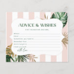 Tropical chic palm advice and wishes bridal shower<br><div class="desc">Tropical chic palm advice and wishes bridal shower
Matching items available.</div>