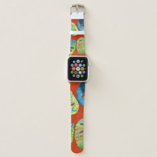 Tropical Chic: Seamless Leafy Pattern. Apple Watch Band