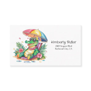 Tropical Chill Relaxing Gator Business Card