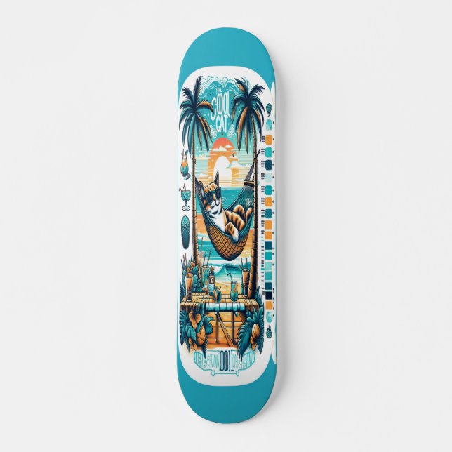 Tropical Chill Skateboard (Front)
