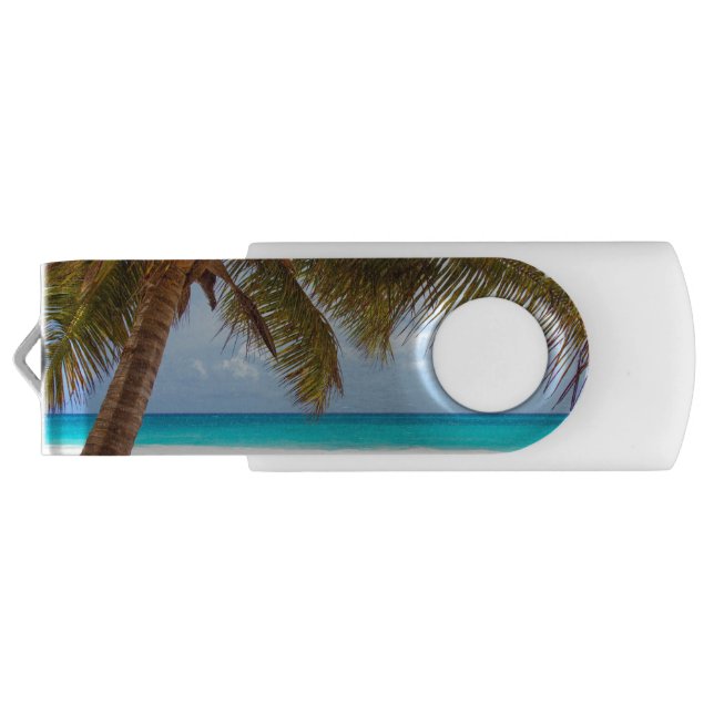 Tropical Chilling Beach Scene USB Flash Drive (Back)
