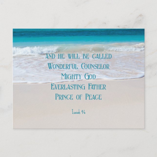 Tropical Christian Christmas Affordable Postcard (Front)
