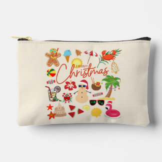 Tropical Christmas Accessory Pouch