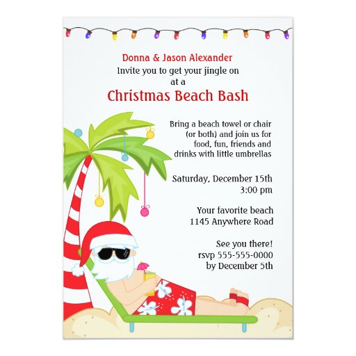 Christmas Beach Invitations 3